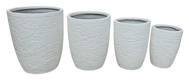 Fiber Clay Pot Set FCP 204 (4 sizes)